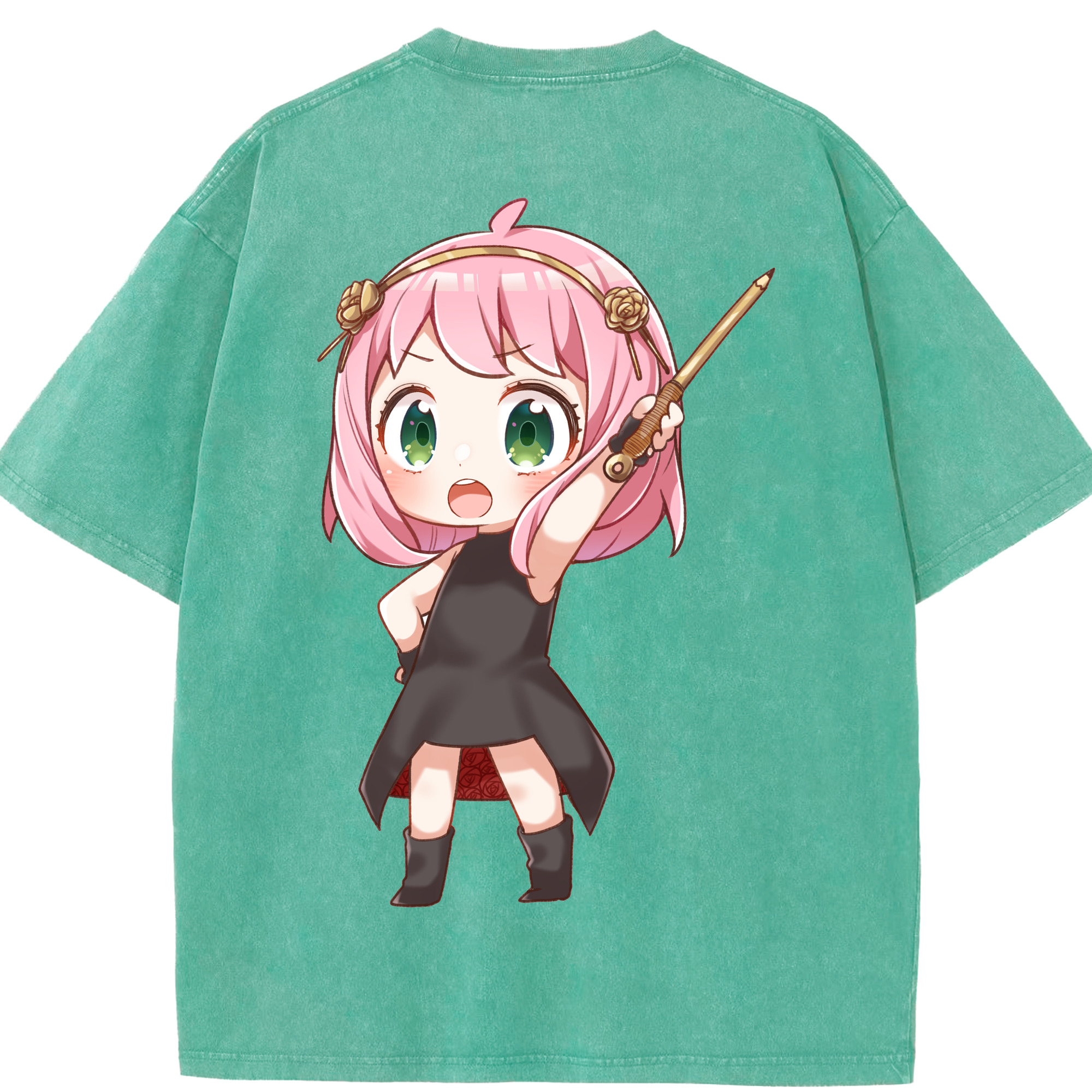 （画像用） SPY×FAMILY间谍家家酒 綿100% ヴィンテージ風 半袖Tシャツ（背面プリント）